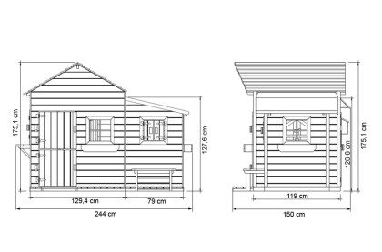Speelhuis Butterfly afmetingen (2)