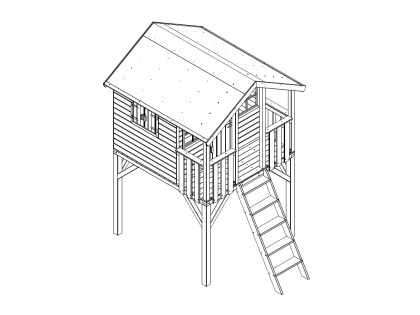 Speelhuis Big House Tom afmetingen 1