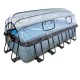 EXIT zwembad Stone 540x250x122 cm met overkapping en zandfilterpomp - grijs
