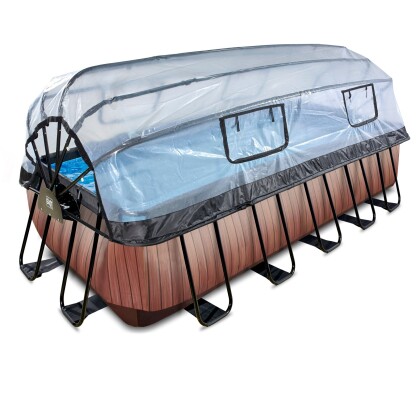 exit-wood-zwembad-540x250x122cm-met-overkapping-en-zandfilterpomp-bruin