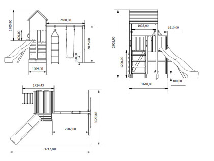 afmetingen speeltoren big monkeuy