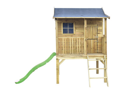 saloon met glijbaan zijkant