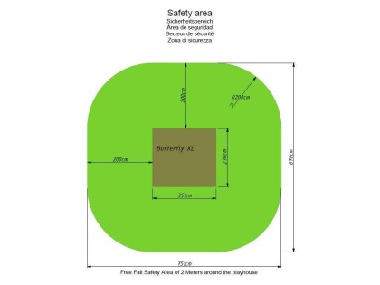 butterfly xl safety area