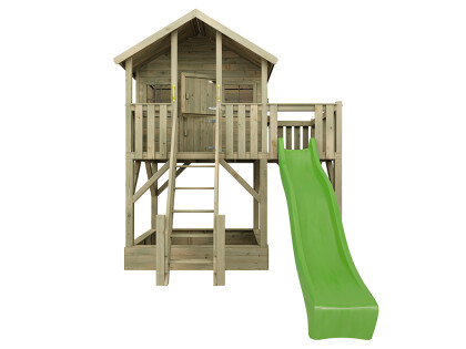 big house xl met glijbaan voorkant