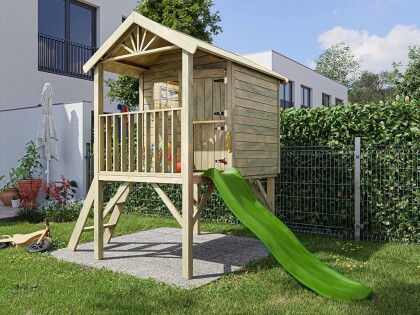 funny xl groene omgeving met glijbaan