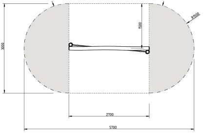 looptouw met bovenbalk plattegrond