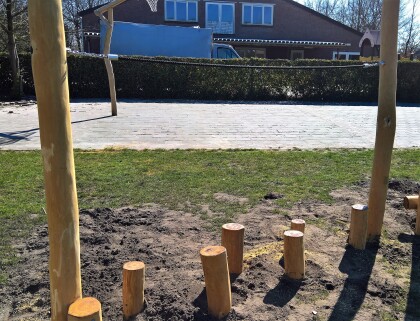 stapstammen met touw