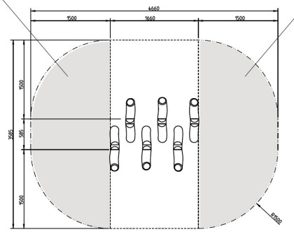 stelten schuin plattegrond