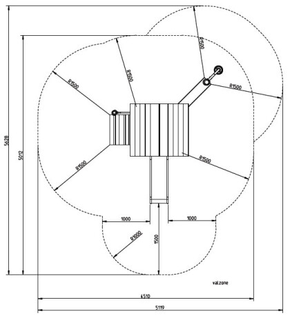 kleutertoren met dak rvs plattegrond