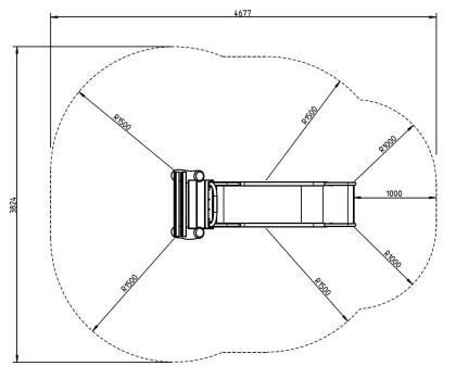 vrijstaande glijbaan plattegrond