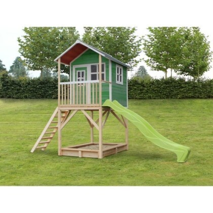 exit-loft-700-houten-speelhuis-groen-1