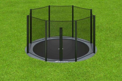 Akrobat-Orbit-Flat-to-the-ground-Trampoline-244-Antraciet-incl.-veiligheidsnet-1