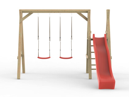 premium swing dubbel + platform rood