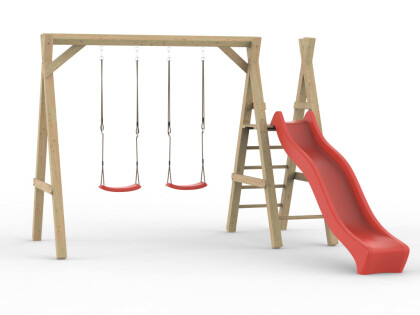 premium swing dubbel + platform rood2