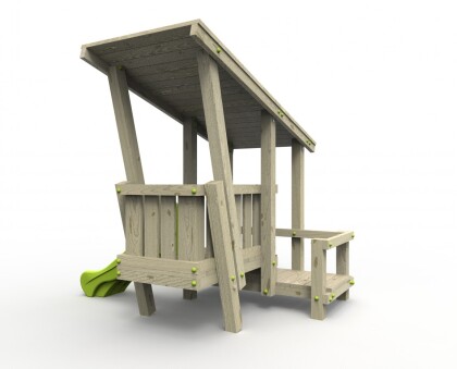 speeltoestel surf shack met glijbaan zijachterkant