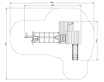 speeltoestel savannah met toegangsbrug white rhino afmetingen