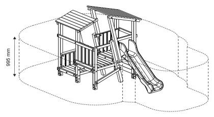 speeltoestel savannah met toegangsbrug white rhino omtrek
