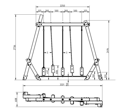 speeltoestel jungle white rhino q line afmetingen