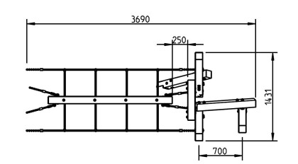 toegangsbrug link 1 white rhino afmeting