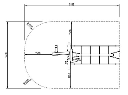 toegangsbrug link 1 white rhino omtrek