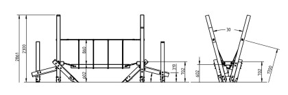 brug freestanding white rhino afmetingen