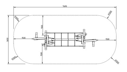 brug freestanding white rhino omtrek